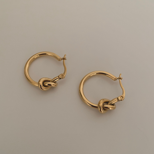 Mira Knotted Hoop Earring