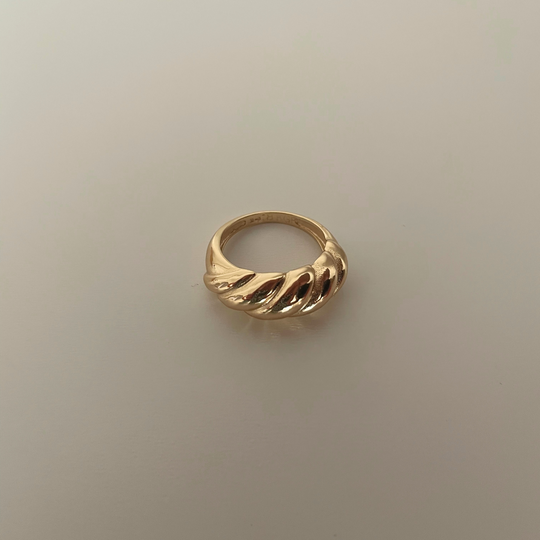 Issa 18k Gold Filled Dome Croissant Ring