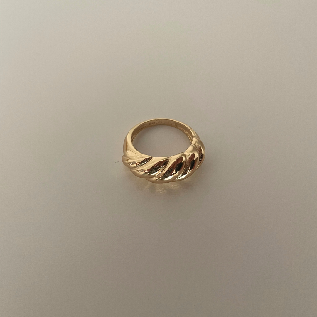 Issa 18k Gold Filled Dome Croissant Ring