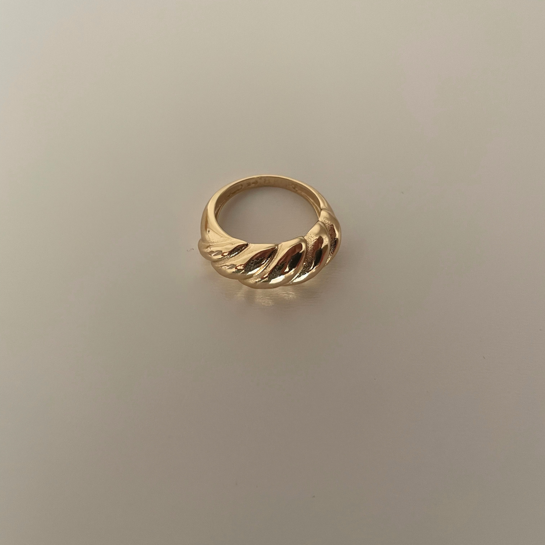 Issa 18k Gold Filled Dome Croissant Ring