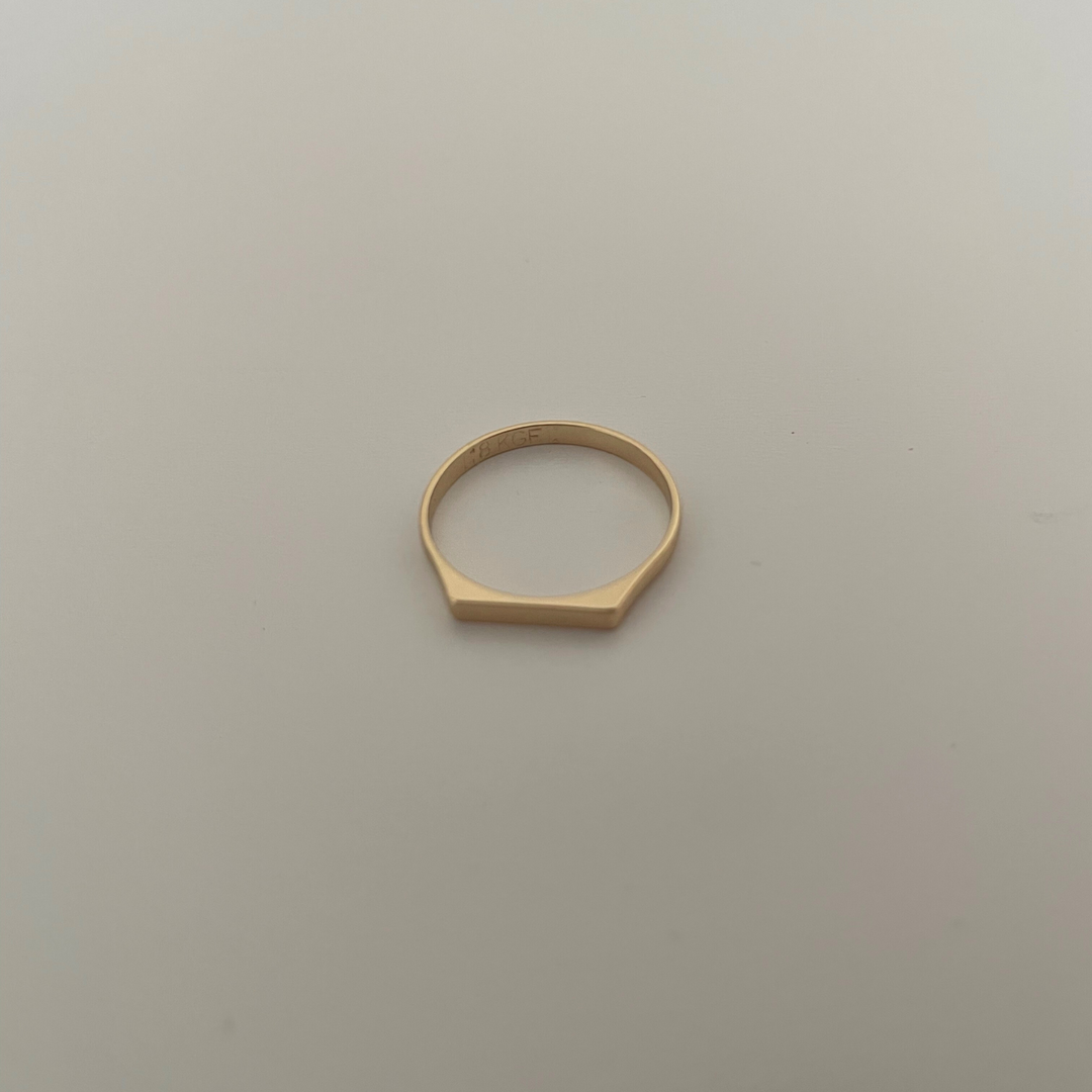 Mila 18k Gold Filled Flat Top Ring