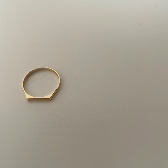 Mila 18k Gold Filled Flat Top Ring