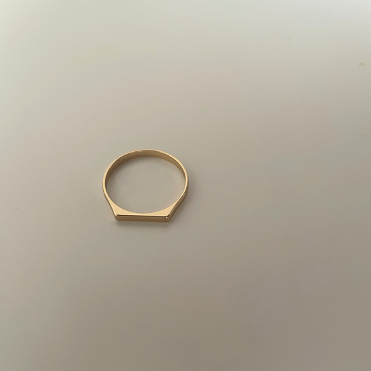 Mila 18k Gold Filled Flat Top Ring