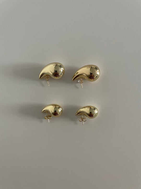 Kylie 14K Gold Filled 25mm Chunky Modern Teardrop Stud Earrings