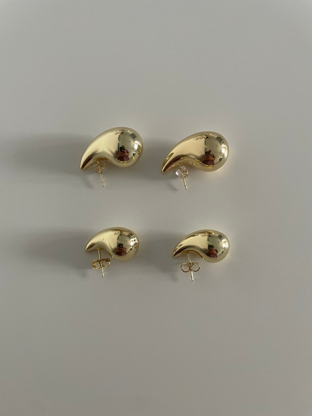 Kylie 14K Gold Filled 25mm Chunky Modern Teardrop Stud Earrings