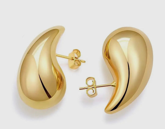 Kylie 14K Gold Filled 25mm Chunky Modern Teardrop Stud Earrings