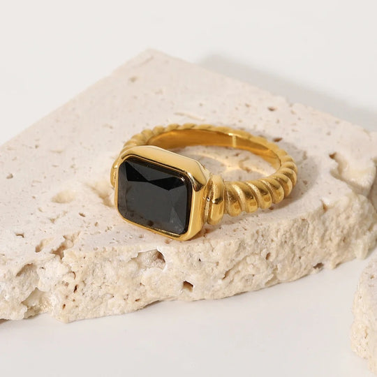 Myla Black Stone Ring