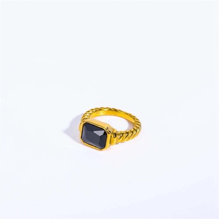 Myla Black Stone Ring