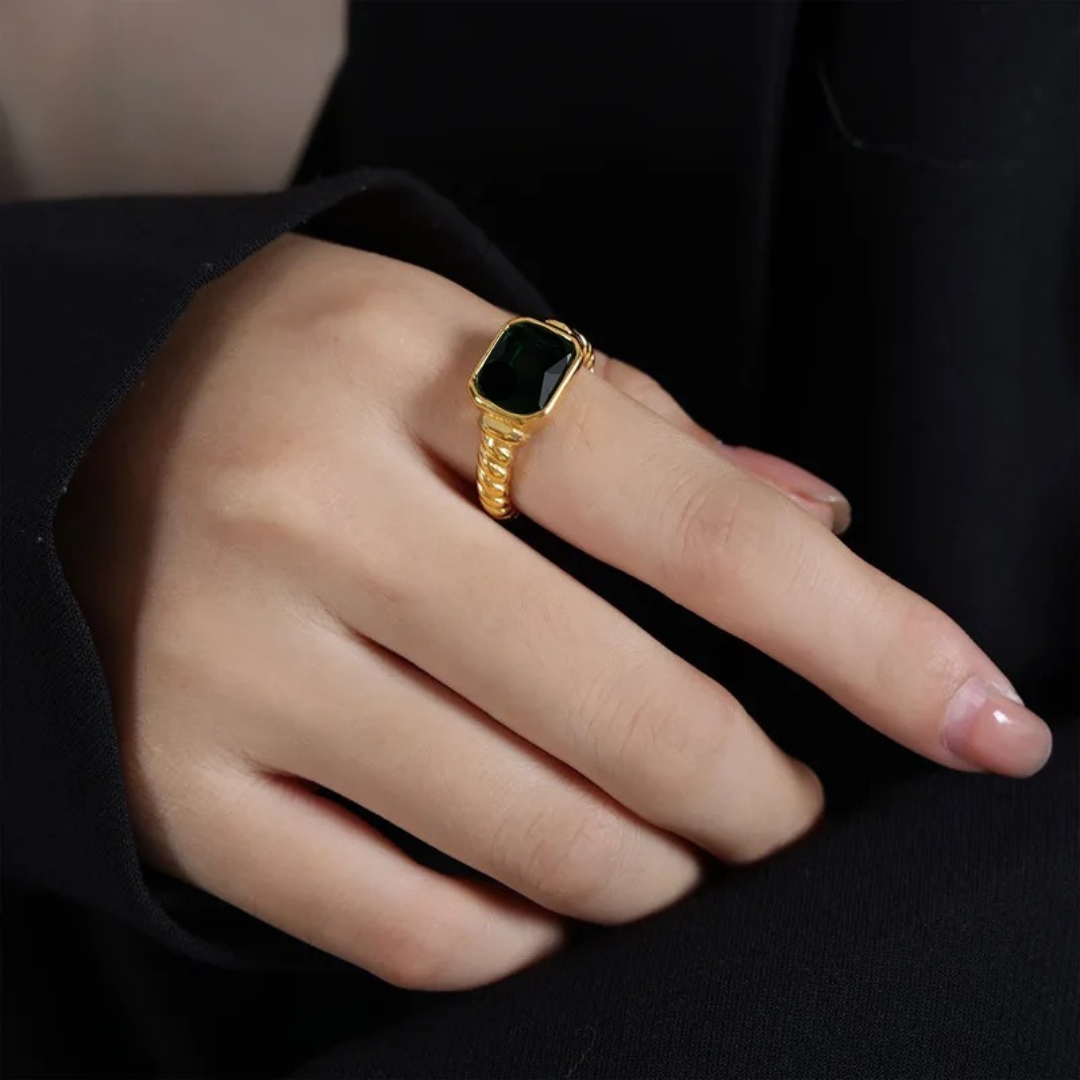 Myla Black Stone Ring